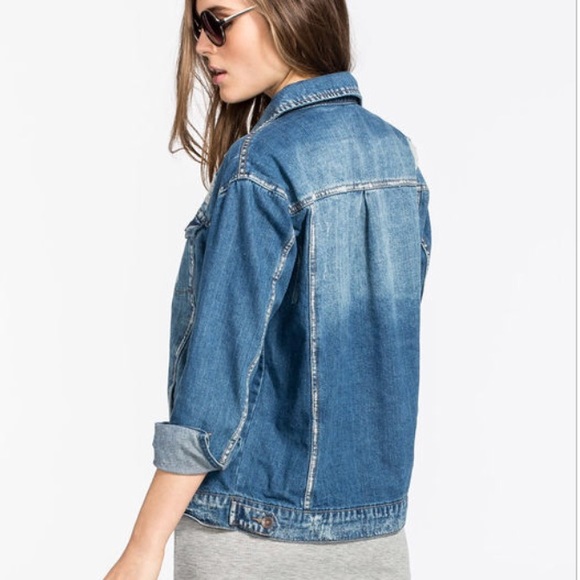 mid wash denim jacket - Picture 2 of 3